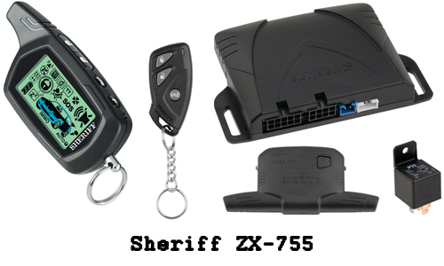 Комплектация сигнализации Sheriff ZX-755